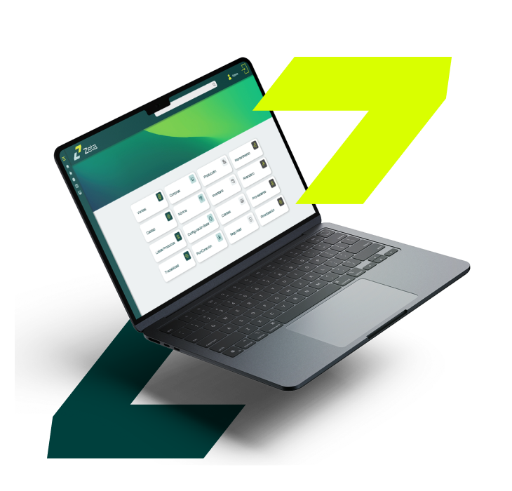 ZETA Software en computadora portátil