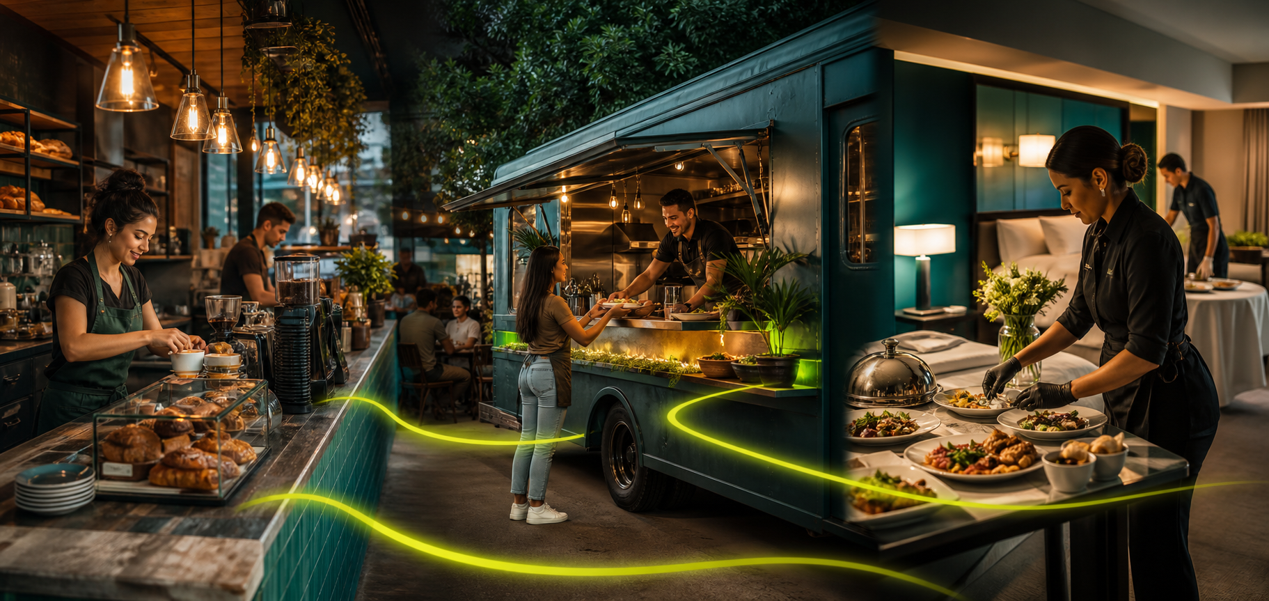 Cafetería, food truck y servicio hotelero conectados con Zeta